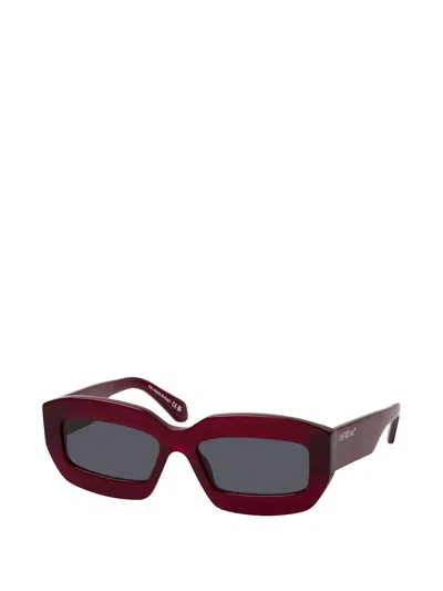Off-white Square-frame Sunglasses In Red