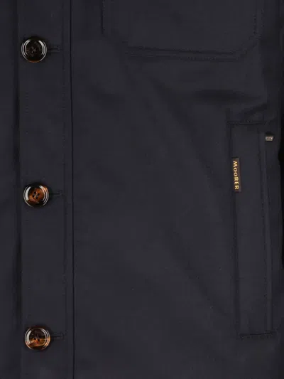 Moorer Pocket Button-up Jacket In Blue
