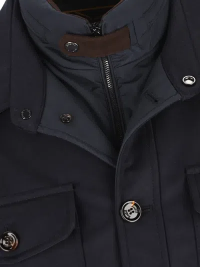 Moorer Pocket Button-up Jacket In Blue