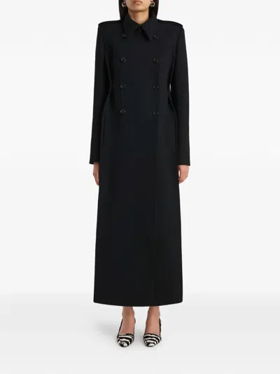 Khaite Donna Oversized Double-breasted Wool Coat In Black