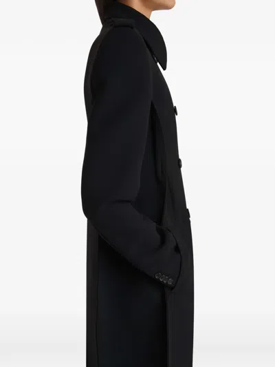 Khaite Donna Oversized Double-breasted Wool Coat In Black