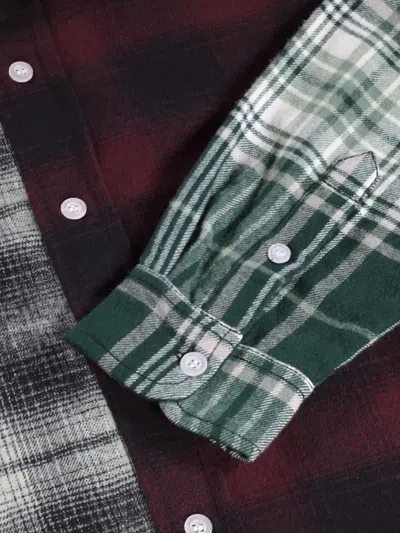 Molo Patchwork Check-print Shirt In Multi