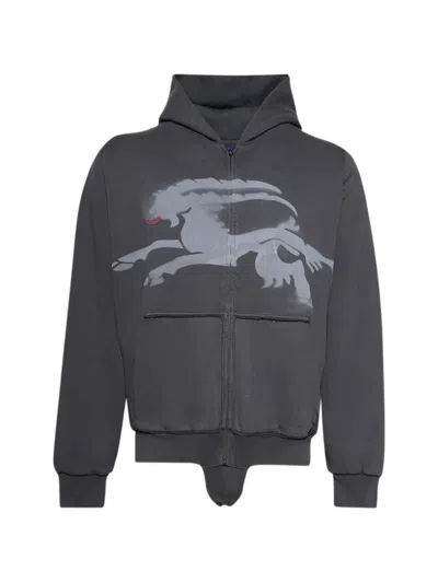 Prototypes Sprayed Goat Hoodie Romper Black In Gray