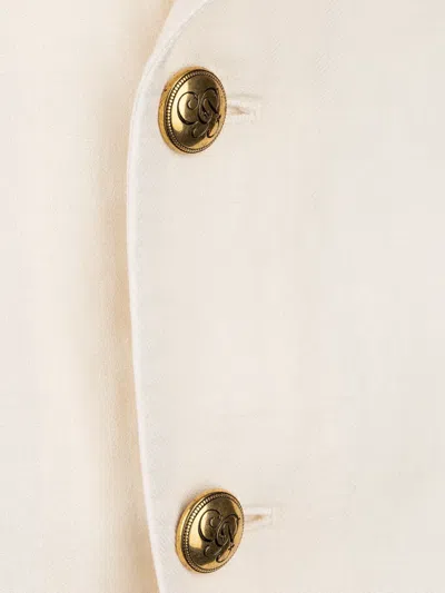 Gabriele Pasini Logo-embossed Buttoned Blazer In Neutral
