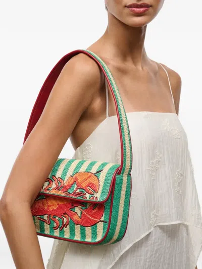 Staud Tommy Beaded Shoulder Bag In Multi