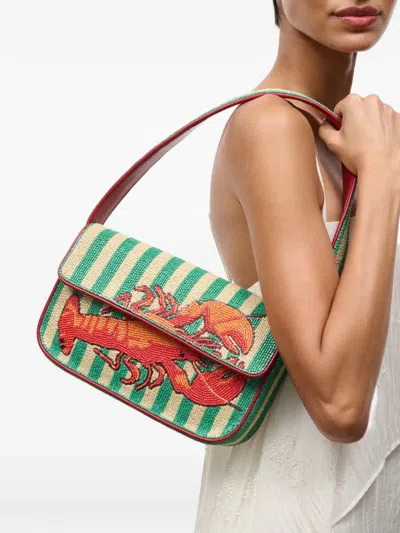 Staud Tommy Beaded Shoulder Bag In Multi