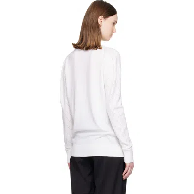 Balmain ホワイト Light Vネック セーター