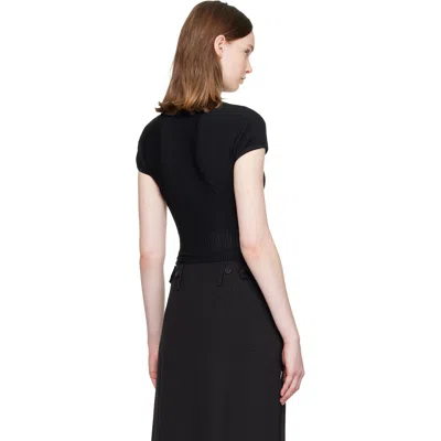 Balmain ブラック High Collar ニット ボディスーツ In Black
