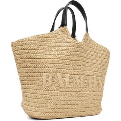 Balmain ベージュ '' クロシェ トートバッグ