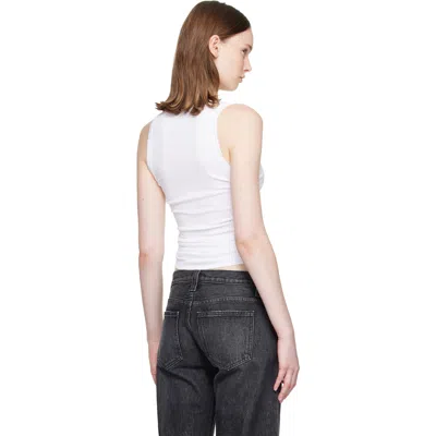 Balmain Stretch-cotton Drawstring Tank Top In White
