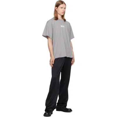 Mm6 Maison Margiela Light Grey T-shirt With Numeric Signature Patch In Gray