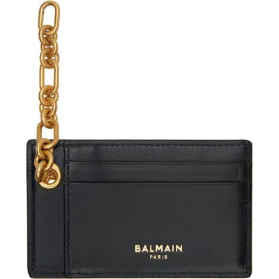 Balmain ブラック＆ホワイト Pulse チェーン カードケース In Orange