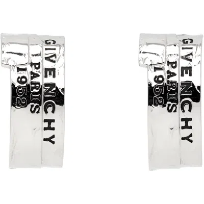 Givenchy Tape Earrings In Gray