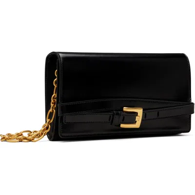 Balmain ブラック Shuffle カーフスキン ウォレットバッグ In Black