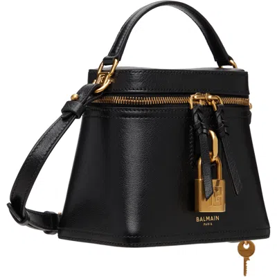 Balmain ブラック Pulse Vanity レザー バッグ In Black