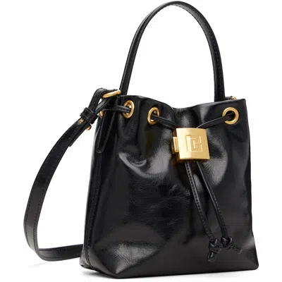 Balmain ブラック ミニ Pulse バケットバッグ In Black