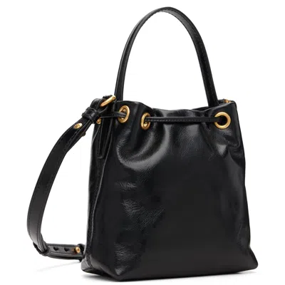Balmain ブラック ミニ Pulse バケットバッグ In Black