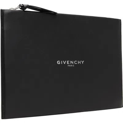 Givenchy "antigonia Stamped" Document Holder In Black