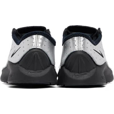 Nike Air Superfly Suede And Perforated Metallic Leather Sneakers In Silver