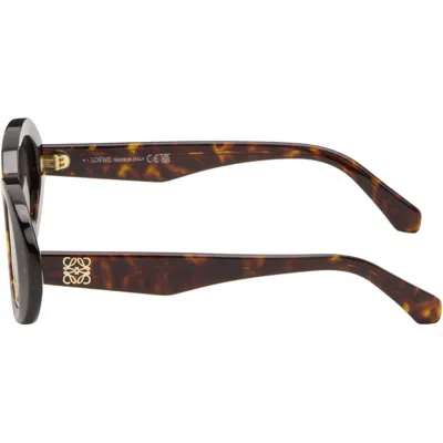 Loewe ブラウン Mini アナグラム オーバルサングラス In Brown