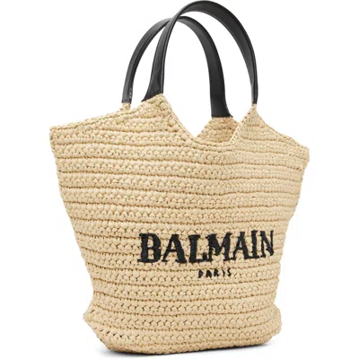 Balmain ベージュ ミニ '' クロシェ トートバッグ