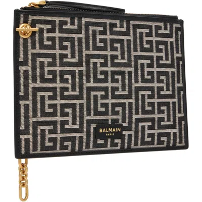 Balmain ブラック Pulse Zipped ポーチ