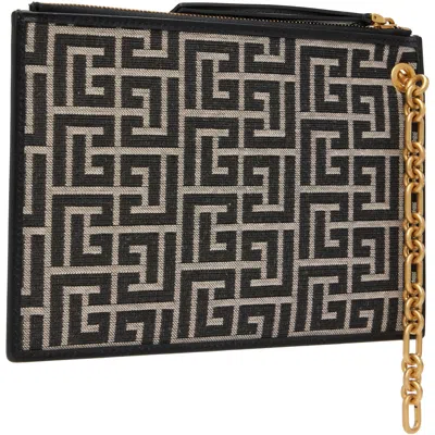 Balmain ブラック Pulse Zipped ポーチ
