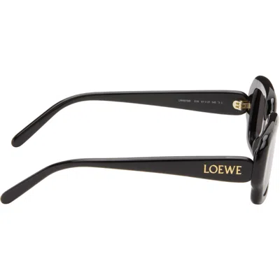 Loewe ブラック Rectangular Slim サングラス In Orange
