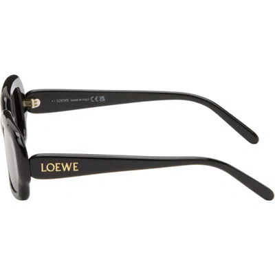 Loewe ブラック Rectangular Slim サングラス In Orange