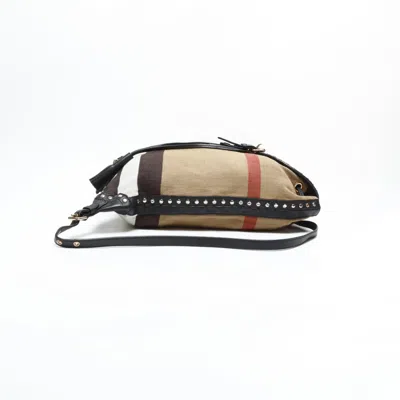 Pre-owned Burberry Beige Canvas Backpack () In Sand
