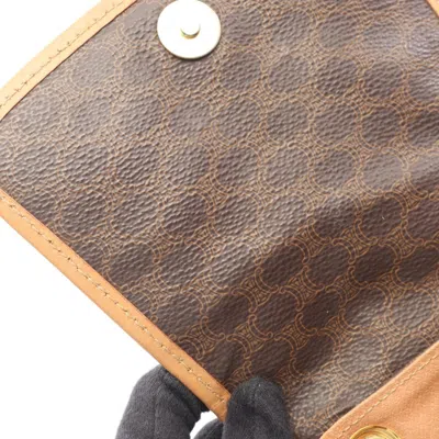 Pre-owned Celine Brown Coated Canvas Leather Backpack ()