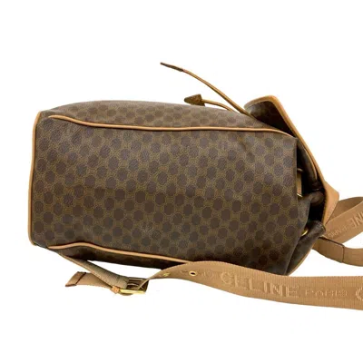 Pre-owned Celine Brown Leather Pvc Backpack ()