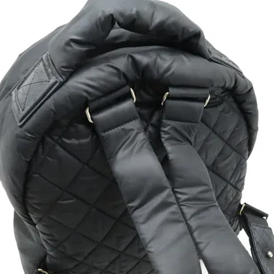 Pre-owned Chanel Black Bordeaux Nylon Leather Backpack () In Multi