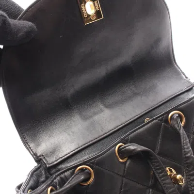Pre-owned Chanel Black Leather Backpack ()
