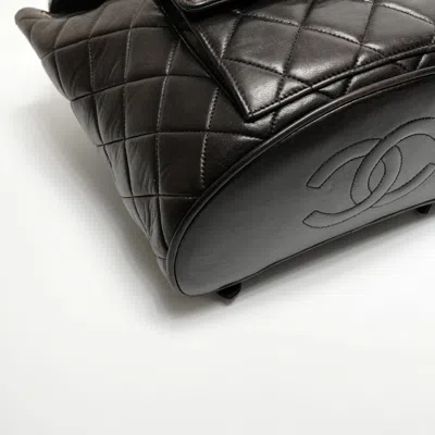Pre-owned Chanel Matelasse Black Backpack ()