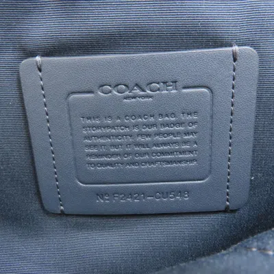 Pre-owned Coach Navy Pvc Backpack () In Blue