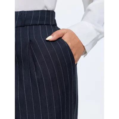 Bloomchic Striped Print Contrast Drawstring Wide-leg Pants In Multi