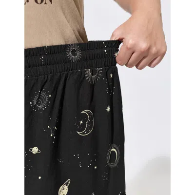 Bloomchic Star Moon Print Flowy Pants In Multi