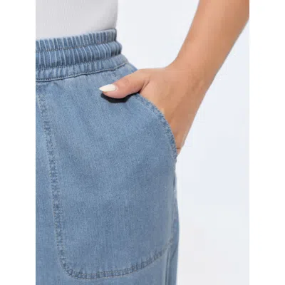 Bloomchic Pull-on Elastic Waist Harem Jeans In Blue