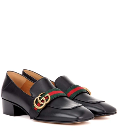 Shop Gucci Leather Loafers In Eero
