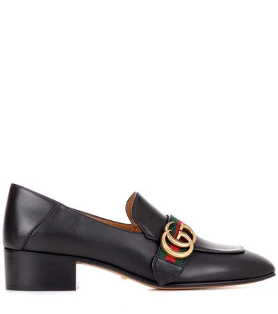 Shop Gucci Leather Loafers In Eero