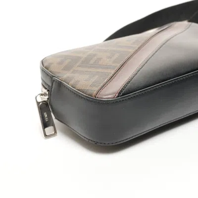 Pre-owned Fendi Zucca Black Shoulder Bag ()
