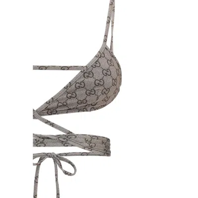 Gucci Beige Polyester Bikini In Gray