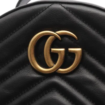 Pre-owned Gucci Black Leather Backpack ()
