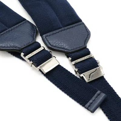 Pre-owned Gucci Navy Nylon Leather Backpack () In Blue