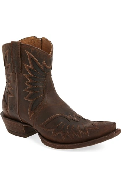 Ariat Andalusia Collection - Santos Western Boot In Weathered Brown Leather