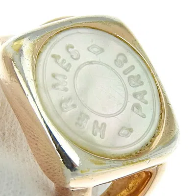 Pre-owned Hermes Gold Plating Shell Band Ring ()