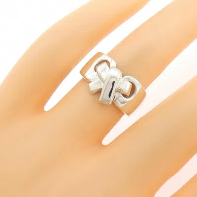 Pre-owned Hermes Silver 925 Band Ring ()