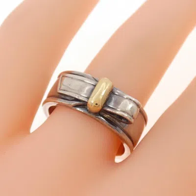 Pre-owned Hermes Silver 925 Band Ring ()