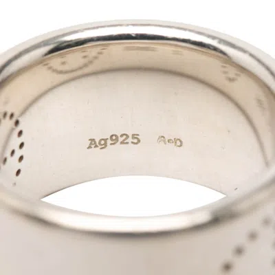 Pre-owned Hermes Silver 925 Band Ring ()